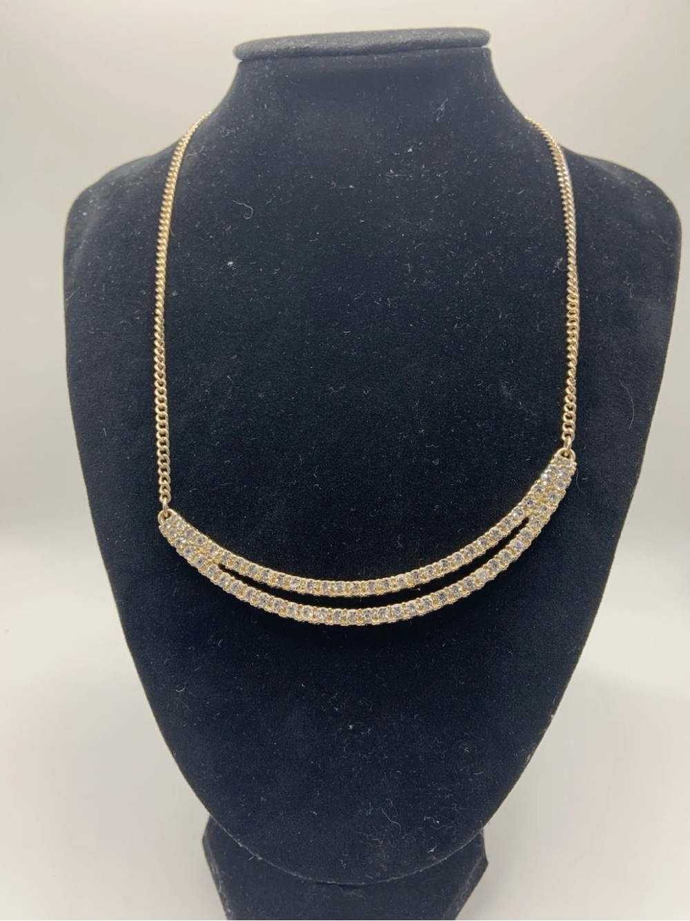 Gold Double-Row Crystal Necklace - Women Jewelry